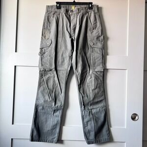 Carhartt Cargo Pants Men 34x34 Olive Green Relaxed Fit Ripstop Workwear Utility